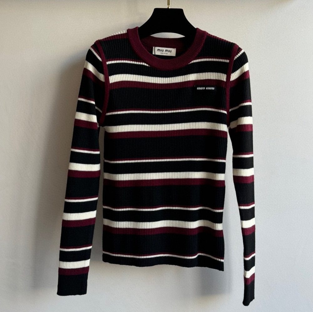 Miu Miu Striped Fit Sweater